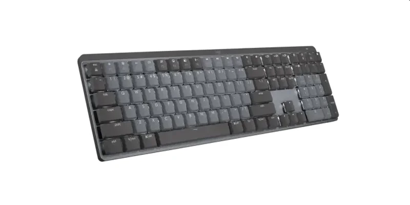 Клавиатура Logitech MX Mechanical безжична, осветена, Graphite, US International, тактилни суичове