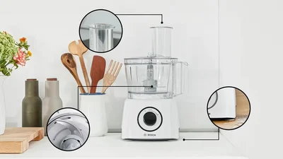 Кухненски робот Bosch MultiTalent 3 MCM3230W, 800W, 2.3l, бял