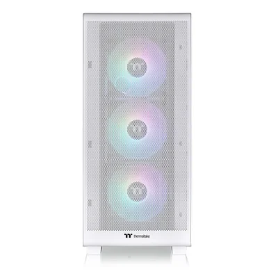 Кутия за компютър Thermaltake S250 TG ARGB Snow Middle Tower, бял