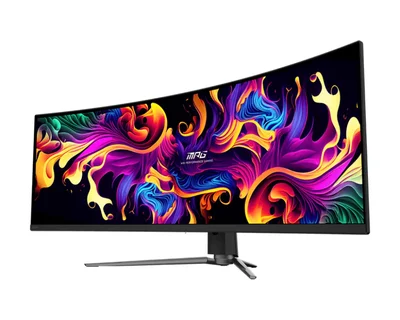 MSI MPG 491CQP QD-OLED, 49", 144Hz, 0.03ms, DQHD 5120x1440, 32:9, Oled Care 2.0, Fanless Design with Graphene, ClearMR 8000, HDR True Black 400, AI VISION, KVM, PBP, PIP, 250 nits, 1500000:1, DP (1.4a), 2x HDMI (2.1), Type-C (DP alt. PD 90W), USB HUB