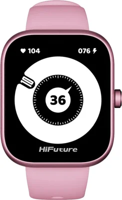 HiFuture Lume Pro Pink, 1.85 " AMOLED, Always on Display, Powered by Dual Core, Aerospace-Grade Ultra Light Aluminum Frame, Bluetooth Call, 3D User Interface, 1ATM Waterproof, 24/7 True Heart Rate & Blood Oxygen Sensor, 100+Sports Mode, Up to 7 days dail