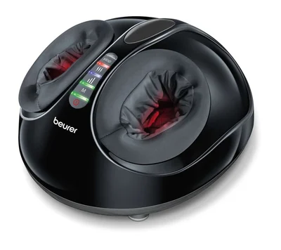 Масажор за крака Beurer FM 90 Shiatsu с въздушно налягане, функция за затопляне, 3 програми, 3 нива на интензитет, черен