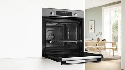 Bosch HBG578ES3 SER6, Oven A+, Pyro+Hydro, 10 HM, AutoPilot 30, 1 lvl rail, SoftClose&SoftOpen, Air Fry tray, inox