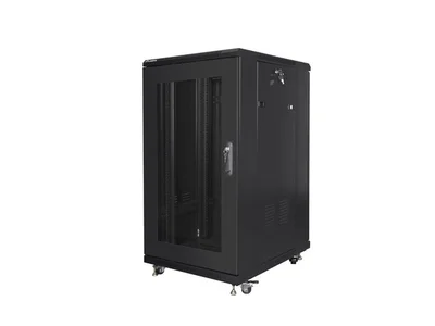 Lanberg rack cabinet 19" free-standing 22U/600x800 (flat pack) with mesh door black