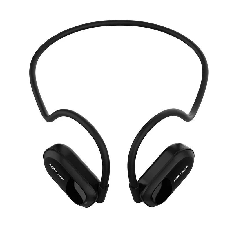 HiFuture FutureMate Black, Open Ear Comfort, Bluetooth 5.3, Dual Mics ENC Calling System, Playtime up to 8 Hours, IPX5 Waterproof, Extra Bass Boost