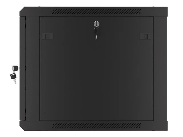 Lanberg rack cabinet 19" wall-mount 9U/600x600 for self-assembly with metal door black (flat pack)