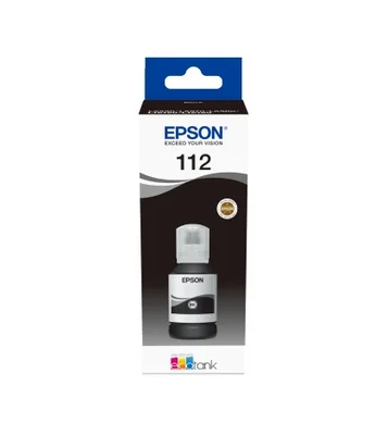 Мастило Epson 112 EcoTank черно, пигментно, C13T06C14A, 127 ml