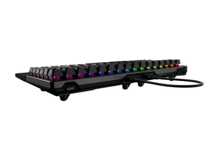 Геймърска клавиатура ASUS ROG Falcata, USB, RF Wireless, Bluetooth, RGB подсветка, черна