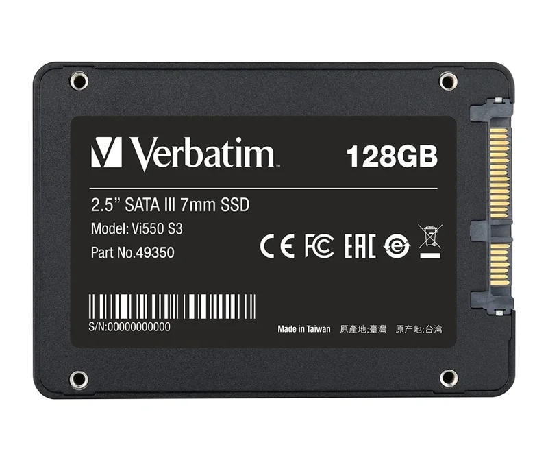 SSD диск Verbatim – Vi550 S3, 128GB, 2.5" SATA III, 7mm