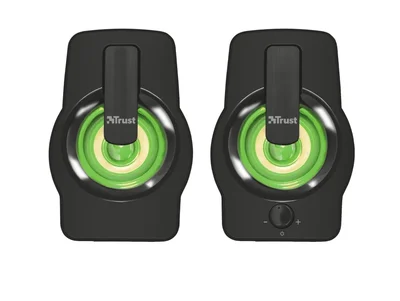 Тонколони TRUST Gemi 2.0 RGB, 12W, 2.0, 3.5 мм, USB, Черен