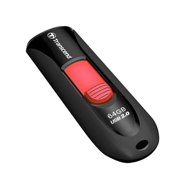 USB флашка Transcend JetFlash 590K 64GB USB 2.0 Черен