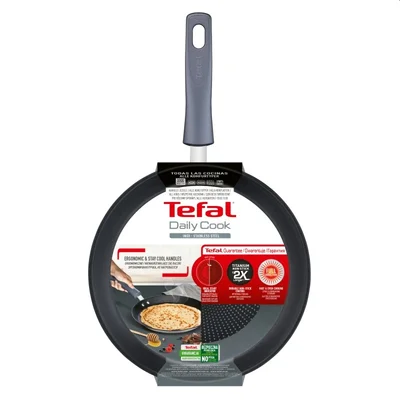 Тиган за палачинки Tefal Daily Cook G7313855 25 см, титаново незалепващо покритие, иноксов корпус