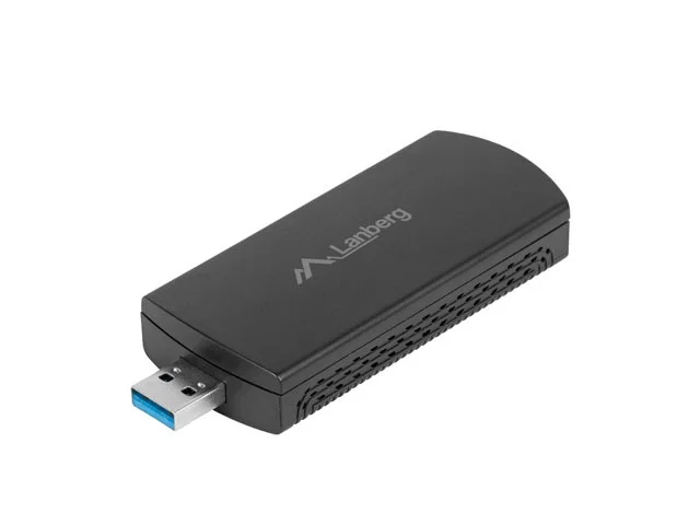 Мрежов адаптер LANBERG NC-3000-WI AX3000 Tri-Band USB с 2 вътрешни антени