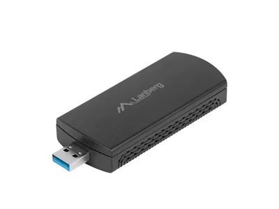 Мрежов адаптер LANBERG NC-3000-WI AX3000 Tri-Band USB с 2 вътрешни антени