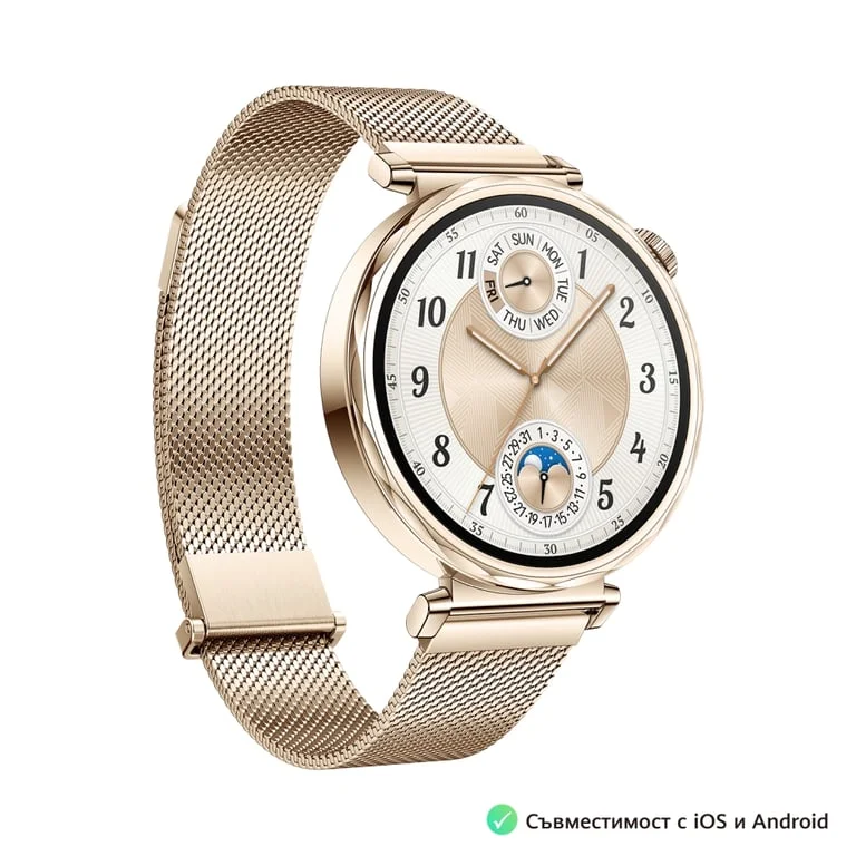 Смарт часовник Huawei Watch GT5 Jana-B19M 1.32" AMOLED 466x466 Gold Milanese