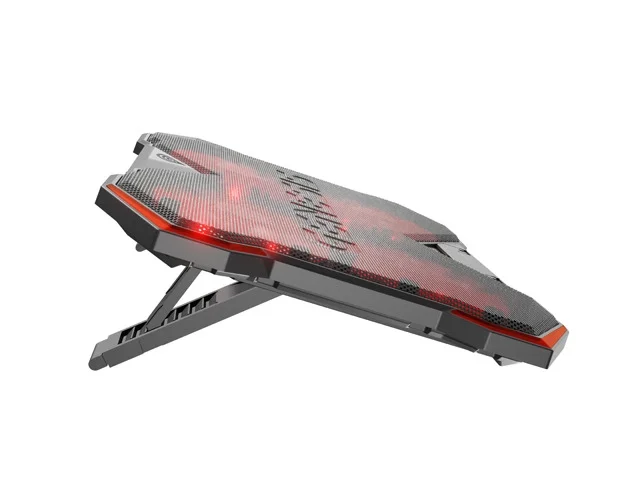 Охладителна подложка за лаптоп Genesis Oxid 260, 15.6"-17.3", 4 вентилатора, LED осветление, 2 USB порта