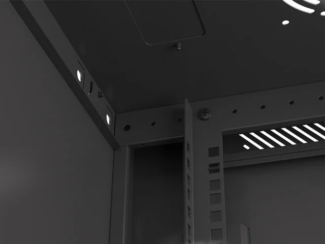 Lanberg rack cabinet 19" wall-mount 6U/600x450 for self-assembly with metal door black (flat pack)