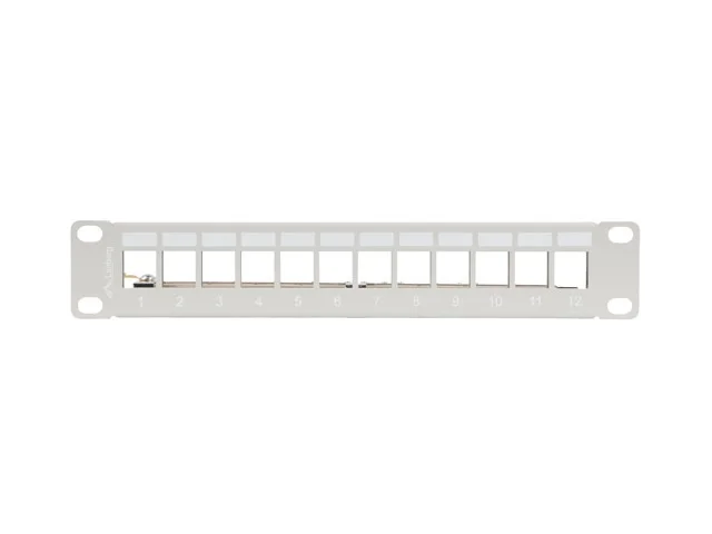 Пач панел Lanberg 12 порта 1U 10" FTP за keystone модули сив v2