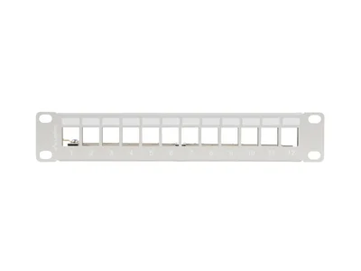 Пач панел Lanberg 12 порта 1U 10" FTP за keystone модули сив v2