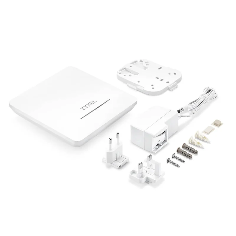 ZyXEL NWA50BEPRO, BE6500, (2.4GHz: 2x2:2, 5GHz or 6GHz: 2x2:2) MU-MIMO, Dual Radio 2.4 and 5 or 6GHz, 1 x 2.5G LAN Ports, PoE+ (802.3at), Standalone/Nebula Cloud Including Power Adapter