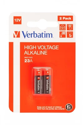 Алкална батерия Verbatim 12V 23A (MN21/A23) 2 броя
