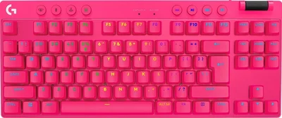 Logitech G PRO X TKL LIGHTSPEED Gaming Keyboard - MAGENTA - US INT'L - 2.4GHZ/BT - N/A - EMEA28-935 - TACTILE