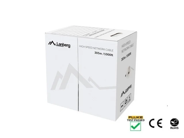 Lanberg LAN cable CAT.6 utp 305m solid cu grey fluke passed