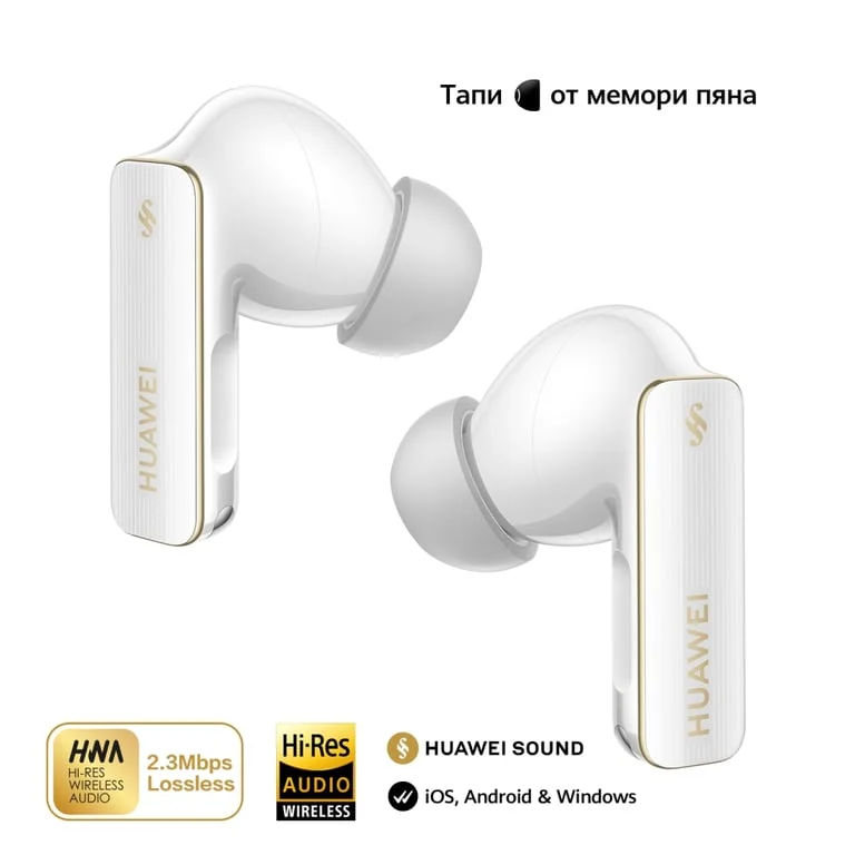 True Wireless слушалки HUAWEI – FreeBuds Pro 4 Piano-T180, бели