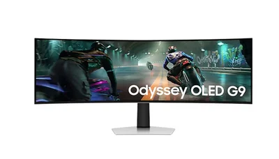 Samsung LS49DG910, 49" Odyssey G9 GAMING, Curved OLED, 1800R, 144Hz, Smart. 32:9, 5120 x 1440, Display Port , HDMI,Micro HDMI, USB Hub, Silver + Logitech G102 Mouse, Lightsync RGB, 8000 DPI, 6 Programmable Buttons, Black