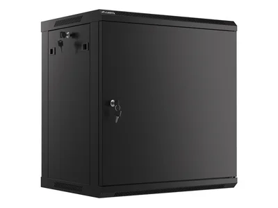 Lanberg rack cabinet 19" wall-mount 12U/600x450 for self-assembly with metal door black (flat pack)