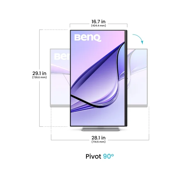 BenQ MA320UP 32" 4K Glossy Monitor for MacBook Pro and MacBook Air 31.5W WORK & ENTERTAINMENT DISPLAY MA320UP SILVER-GREY