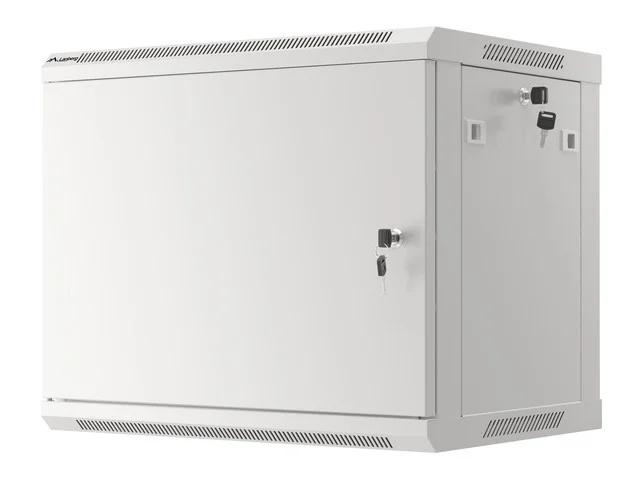 Lanberg rack cabinet 19" wall-mount 9U/600x450 for self-assembly with metal door grey (flat pack)