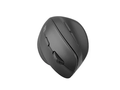 Мишка вертикална NATEC Crake 2, безжична, Bluetooth 5.2 + 2.4GHz, 2400 dpi, 6 бутона, оптична, дясна ръка, черна