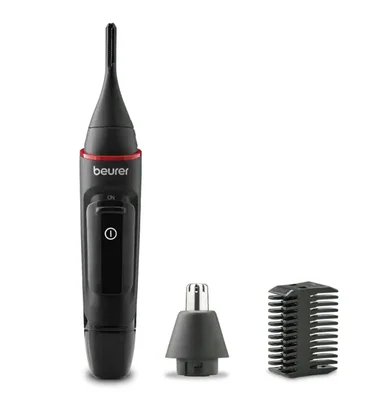 Beurer MN3X mini trimer; For trimming and shaping eyebrow, nose and ear hairs; 2 attachments and extra comb attachment 3/6 mm; Splash-proof (IPX4)