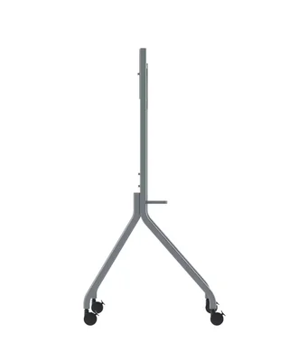 Hisense Mobile cart 65"- 86"; Max Load 80kg,Height adjustable with 3 levels, Silver gray (bracket) + Black (Hanging plate & caster)