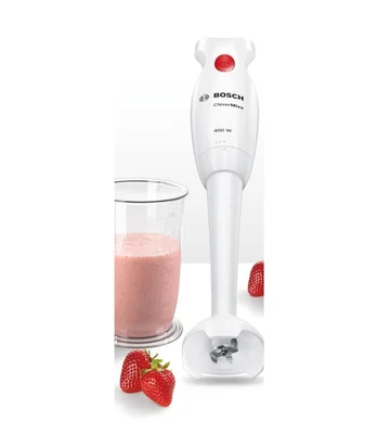 Bosch MSM14100, Blender, CleverMixx, 400 W, Included transparent jug, White, deep red