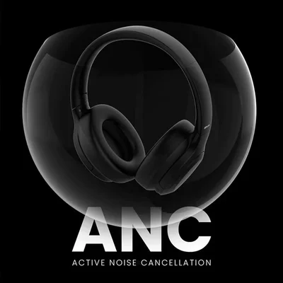 Слушалки HiFuture FutureTour Black, ANC, до 25 часа работа, Bluetooth 5.2, микрофон