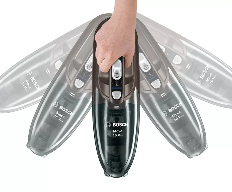 Bosch BHN16L Rechargeable Vacuum Cleaner, Move Lithium 16Vmax, Cyclonic Airflow System, Gray