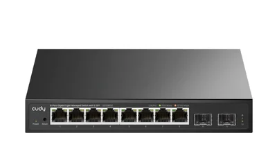 Мрежов суич CUDY – GS108ES2, 8 порта Gigabit, 2 SFP, Web управление