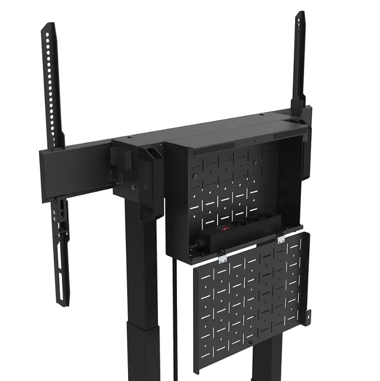 Neomounts Motorised Mobile Stand incl. storage box, 10 cm. Wheels Floor - VESA 100x100 up to 800x600
