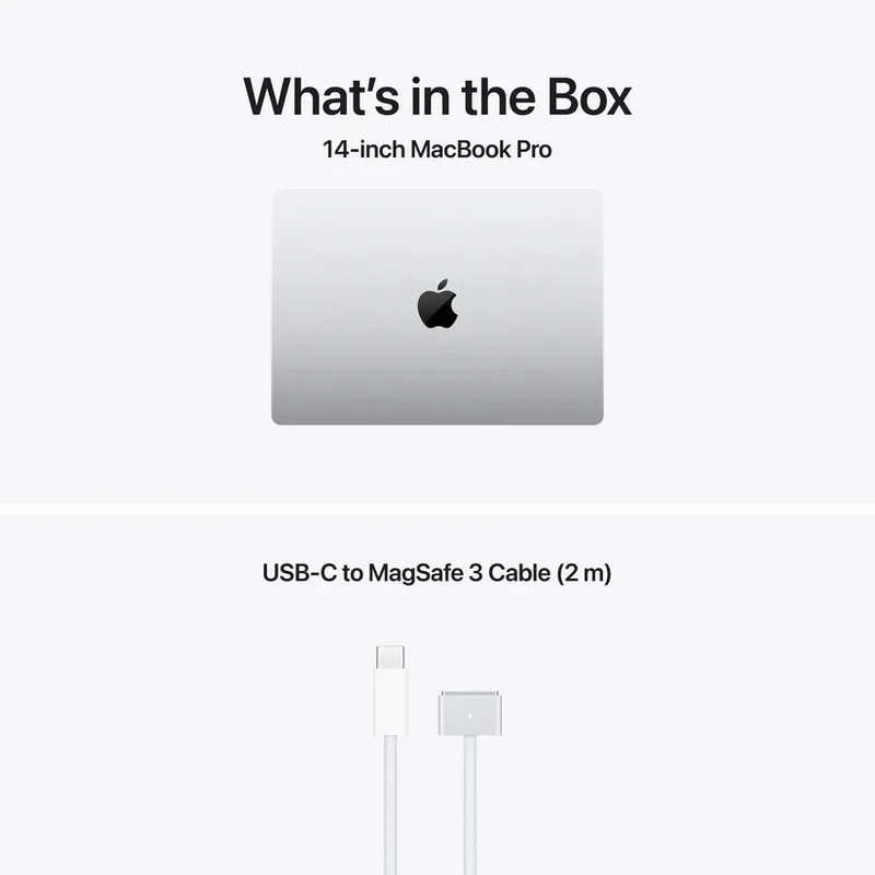 Apple 14-inch MacBook Pro: Apple M5 chip with 10-core CPU and 10-core GPU, 24GB, 1TB SSD - Silver