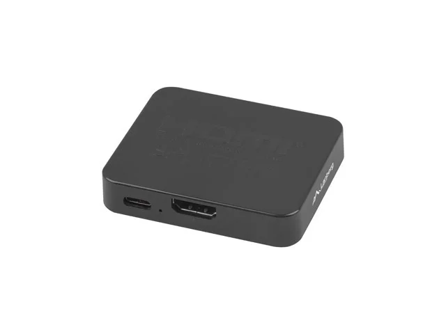 Lanberg Splitter Video HDMI->2x HDMI 4K + USB-C port, Black
