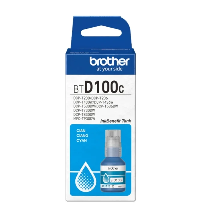 Мастило Brother BTD100C Cyan 48.8ml висок капацитет
