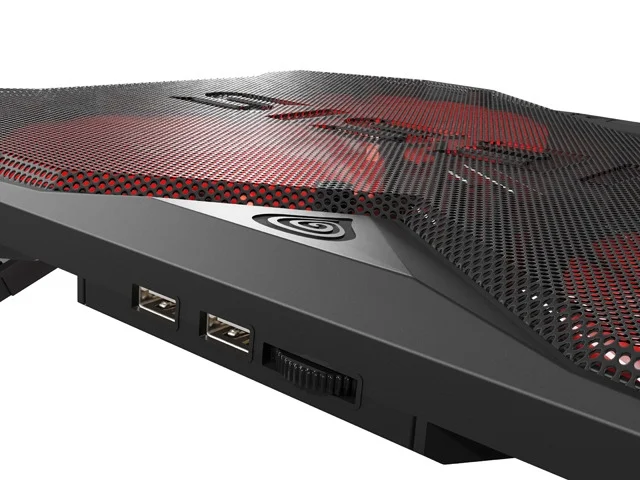 Охладителна подложка за лаптоп Genesis Oxid 260, 15.6"-17.3", 4 вентилатора, LED осветление, 2 USB порта