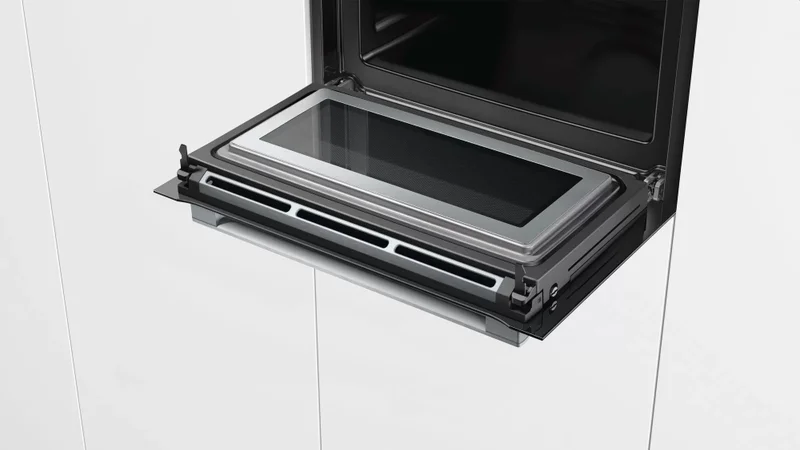 Компактна фурна за вграждане с микровълнова функция Bosch CMG633BS1 SER8, 45 л, 60 x 45 см, inox