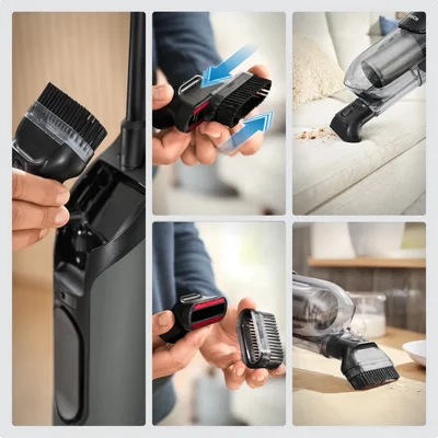Вертикална прахосмукачка Bosch – BHH4GN28, Flexxo 2-в-1, 28V, 79 dB, с LED четка, сивa