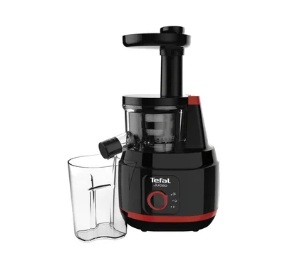 Сокоизстисквачка TEFAL Juiceo ZC150838 150W, 1 скорост, черна/червена
