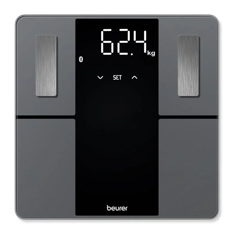Електронен кантар Beurer BF 500 BT, диагностичен, стъкло, 180 кг, Bluetooth, черен