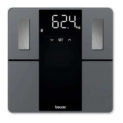 Електронен кантар Beurer BF 500 BT, диагностичен, стъкло, 180 кг, Bluetooth, черен
