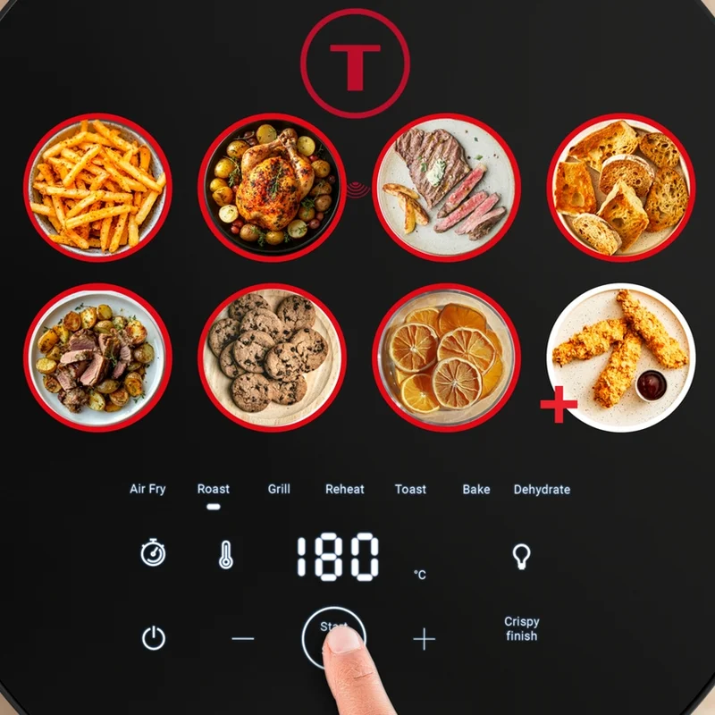 Фритюрник с горещ въздух Tefal Easy Fry EY8328E0 7L Infrared, Черен